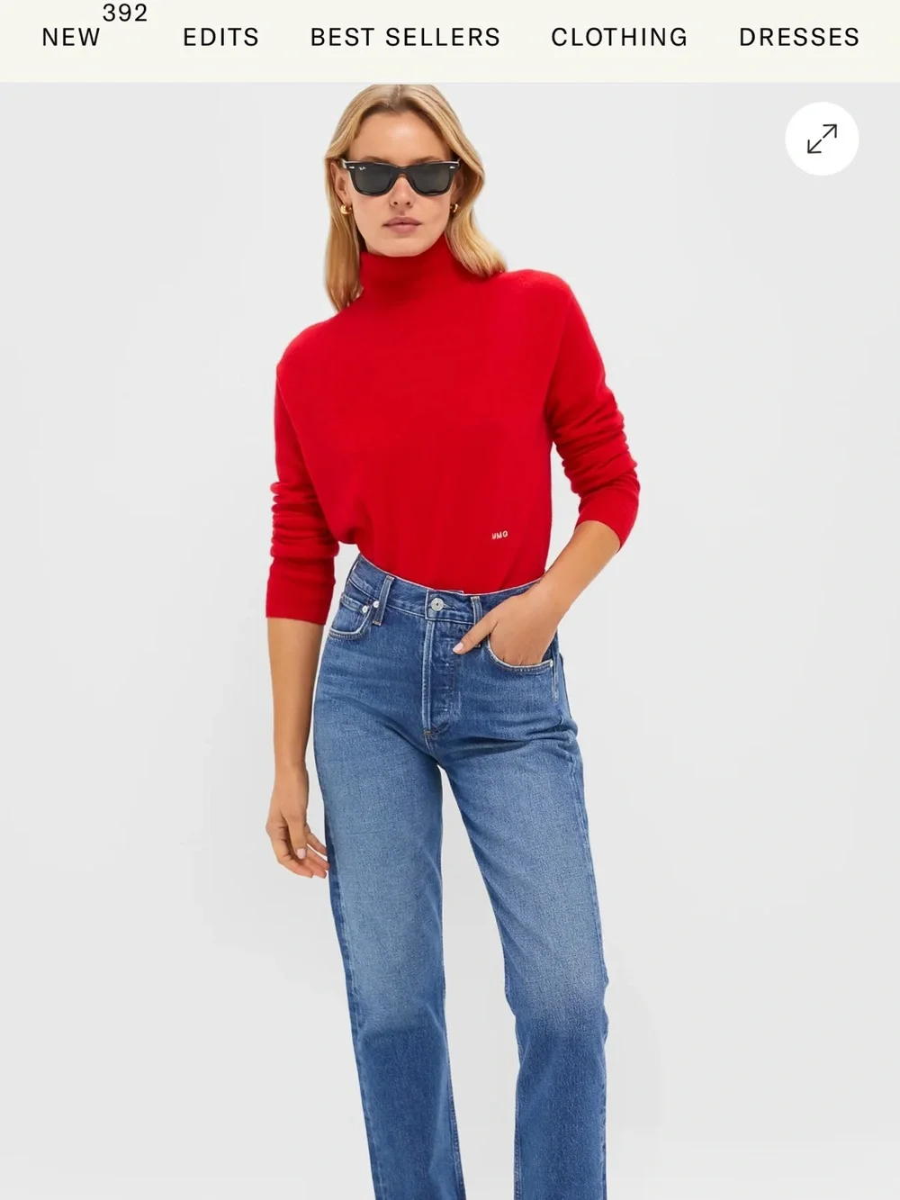 NWT Tuckernuck Martin Red Cashmere Turtleneck Sweater